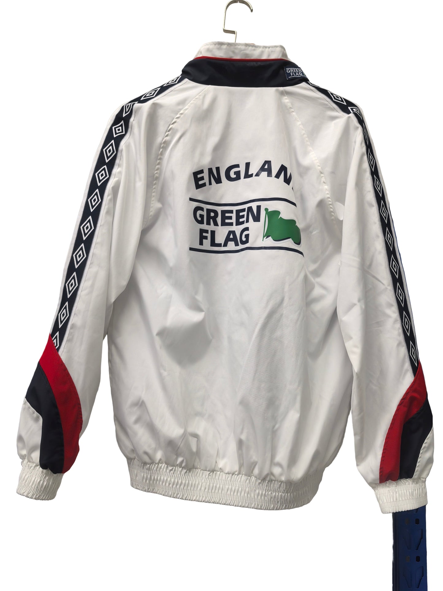 England Retro White Windbreaker