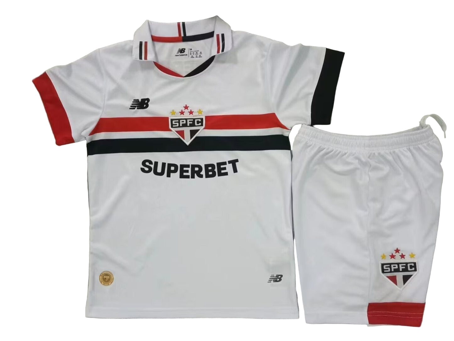 São Paulo FC 2024 Home Kids Kit