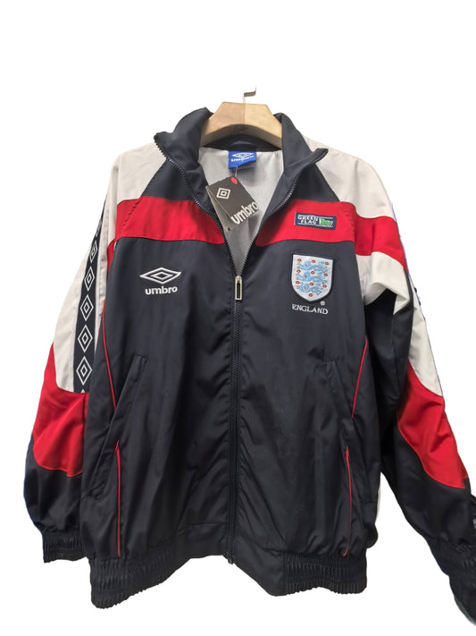 England Retro Black Windbreaker