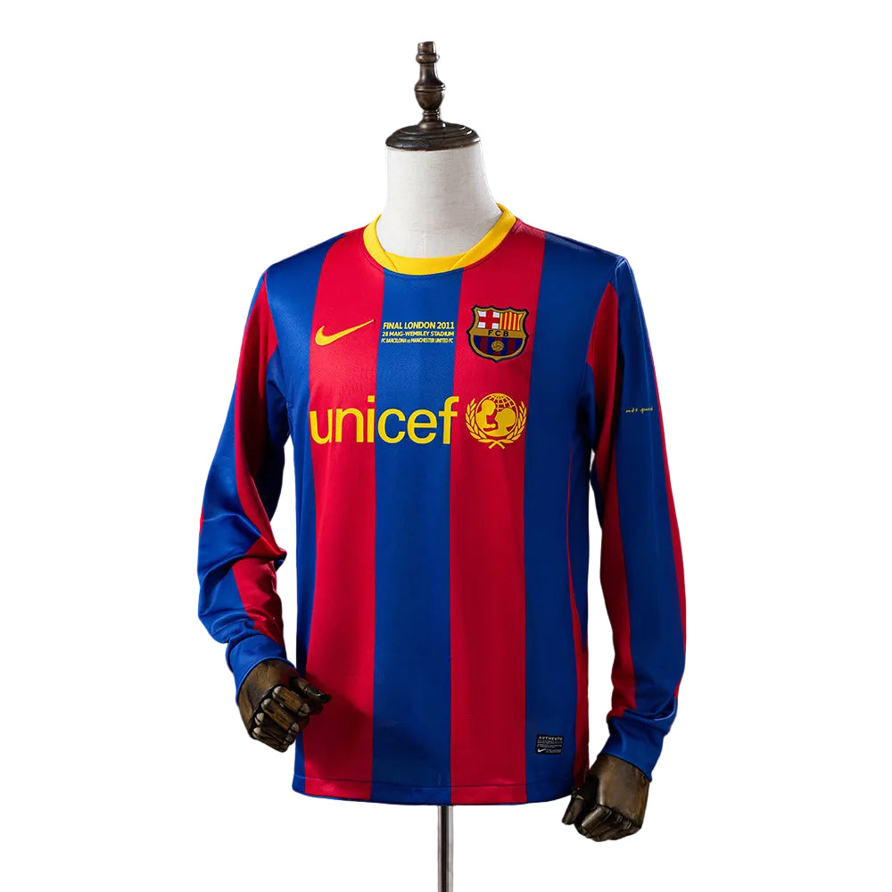 FC Barcelona 2010/11 Home Champions League Final Long-Sleeve Kit